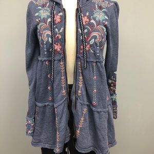 Johnny Was Tua Tiered Hoodie Brand New w/ Tags XS